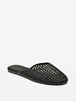 Faux-Leather Woven Mule for Women