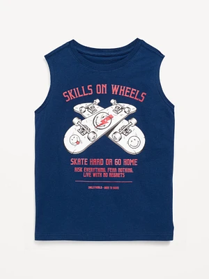 Smiley World Graphic Muscle Tank for Boys