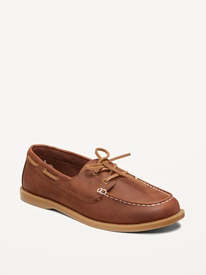 Faux-Leather Boat Shoes for Men