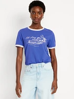 EveryWear Logo-Graphic Ringer T-Shirt