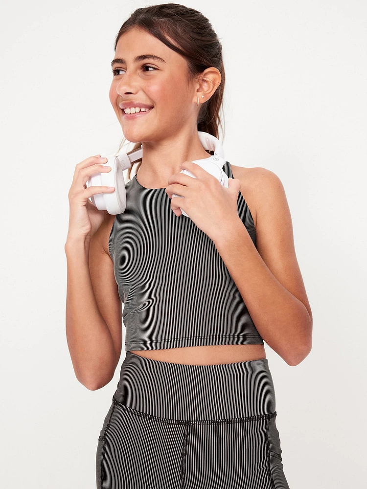 PowerSoft Longline Ribbed Sports Bra for Girls