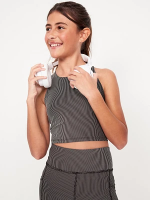 PowerSoft Longline Ribbed Sports Bra for Girls