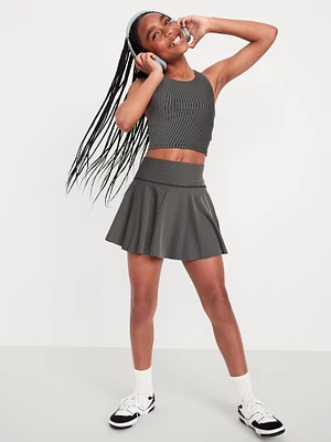 High-Waisted PowerSoft Ribbed Skort for Girls