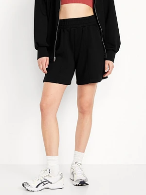 High-Waisted Bounce Fleece Shorts - 8-inch inseam