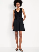 Fit & Flare Smocked Bodice Mini Dress