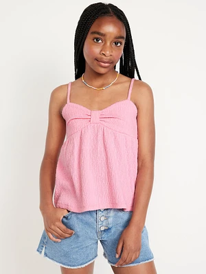 Sleeveless Pucker Tank Top for Girls