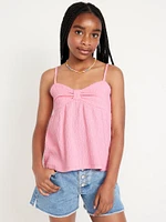 Sleeveless Pucker Tank Top for Girls