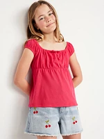Printed Short-Sleeve Top for Girls