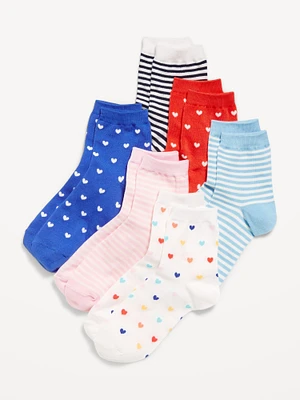 Novelty Quarter Crew Socks 6-Pack for Women