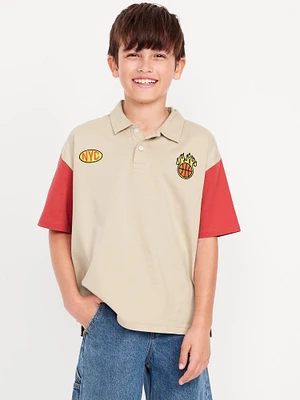 Oversized Graphic Polo Shirt for Boys