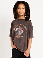 Oversized Minecraft Gender-Neutral Graphic T-Shirt for Kids