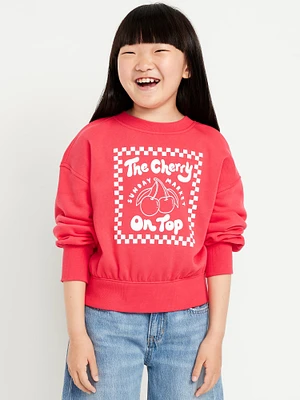 Favorite Fleece Oversized Graphic Sweatshirt for Girls