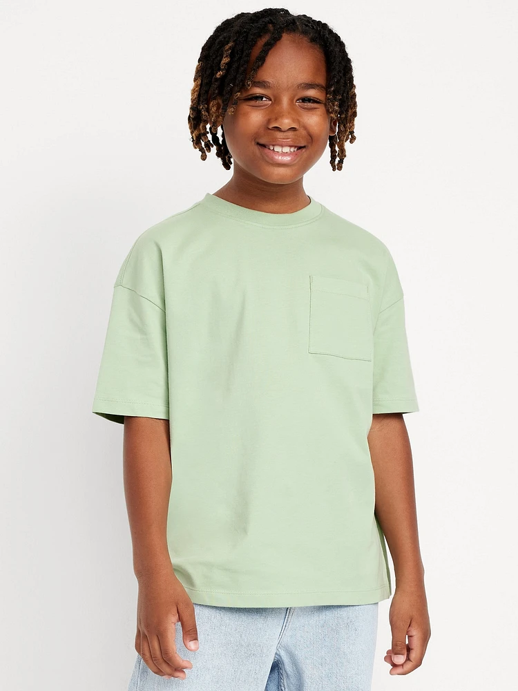 Oversized Short-Sleeve Pocket T-Shirt for Boys