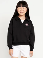 Long-Sleeve Graphic Polo Sweatshirt for Girls