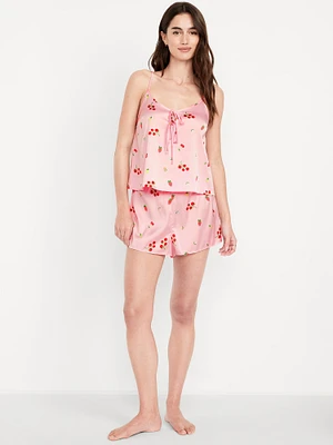 Satin Pajama Short Set
