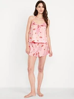 Satin Pajama Short Set
