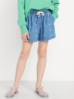 Printed High-Waisted Pull-On Jean horts for Girls