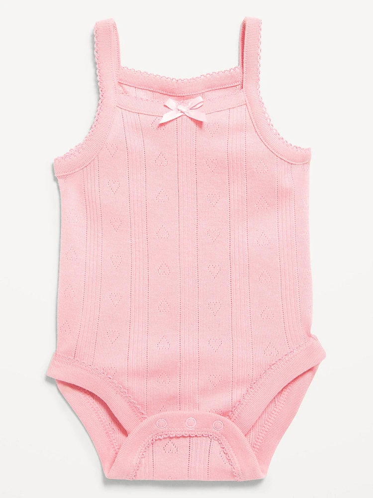 Pointelle-Knit Cami Bodysuit for Baby