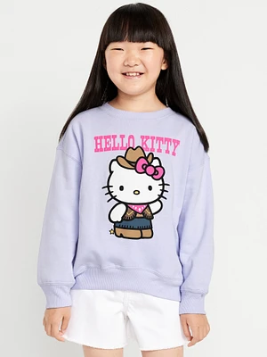 Oversized Licensed Graphic Tunic Sweatshirt for Girls