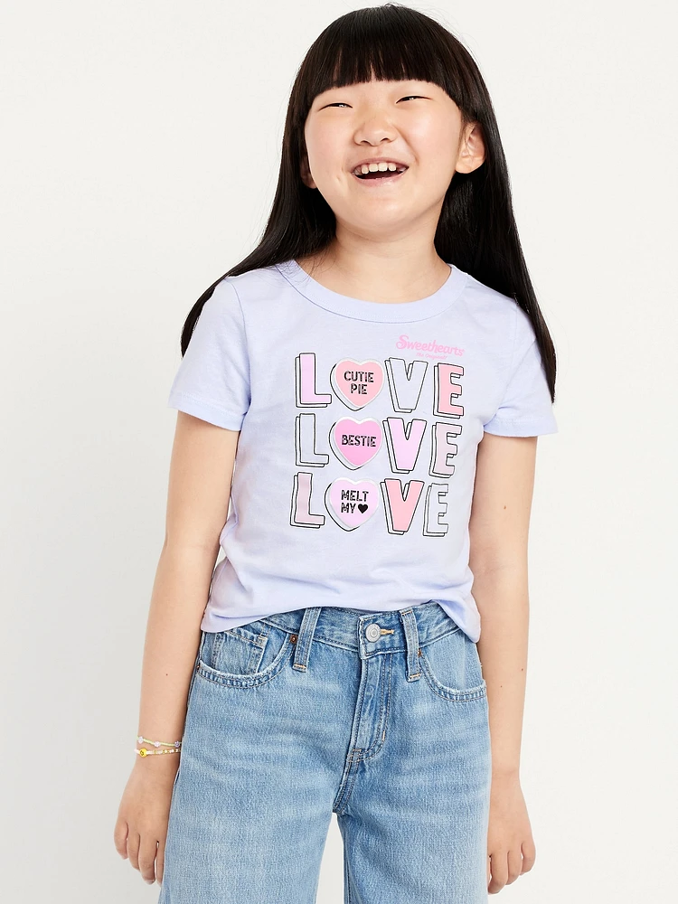 Fitted Short-Sleeve Licensed Graphic T-Shirt for Girls