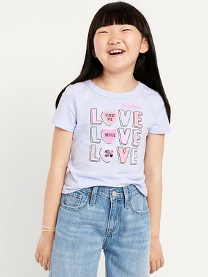 Fitted Short-Sleeve Licensed Graphic T-Shirt for Girls