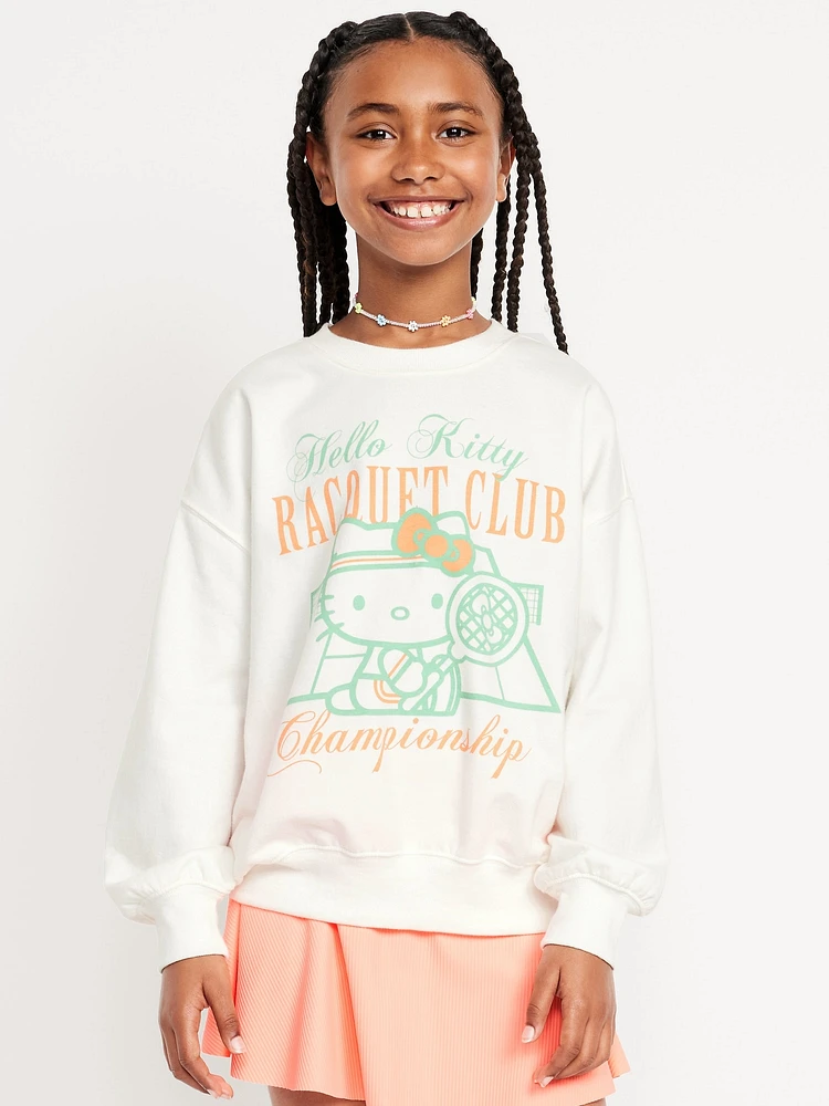 Hello Kitty Oversized Graphic Tunic Sweatshirt for Girls