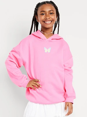 Favorite Fleece Oversized Graphic Pullover Tunic Hoodie for Girls