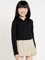 School Uniform Jersey-Knit Polo Shirt for Girls