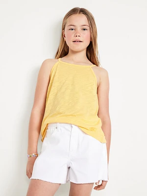 Crochet Back Halter Tank Top for Girls