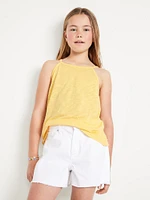 Crochet Back Halter Tank Top for Girls