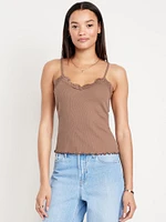 Lace-Trim Cami Tank Top