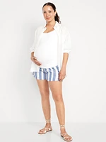 Maternity Crinkle Gauze Pull-On Shorts