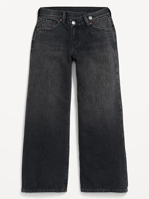 Super Baggy Wide-Leg Crossover Jeans for Girls