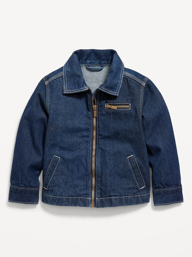 Full-Zip Jean Barn Coat for Toddler Boys