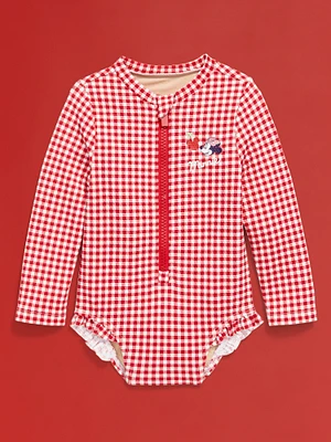 Old Navy x Disney Minnie Mouse Zip-Front Rashguard One-Piece Swimsuit for Baby