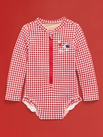 Old Navy x Disney Minnie Mouse Zip-Front Rashguard One-Piece Swimsuit for Baby