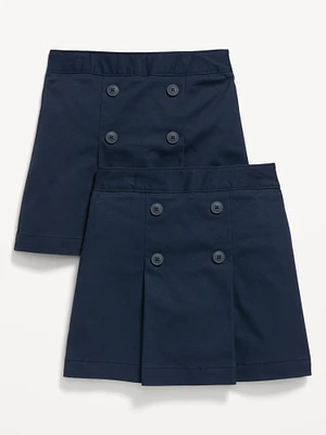 School Uniform Pleated Skort 2-Pack for Girls