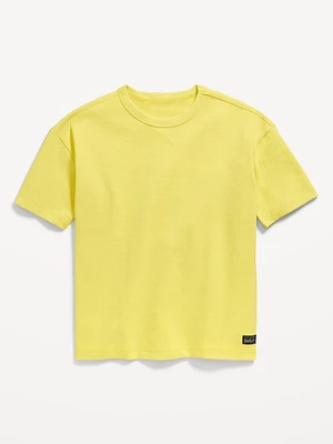Oversized Short-Sleeve Textured T-Shirt for Boys