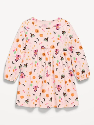Printed Long-Sleeve Dress for Toddler Girls