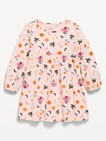 Printed Long-Sleeve Dress for Toddler Girls