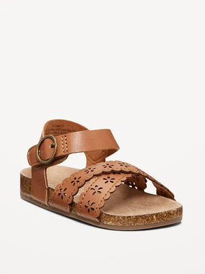 Perforated Faux-Leather Sandals for Baby