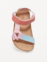 Faux-Leather Tech Sandals for Toddler Girls