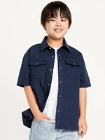 Short-Sleeve Western Pocket Shirt for Boys