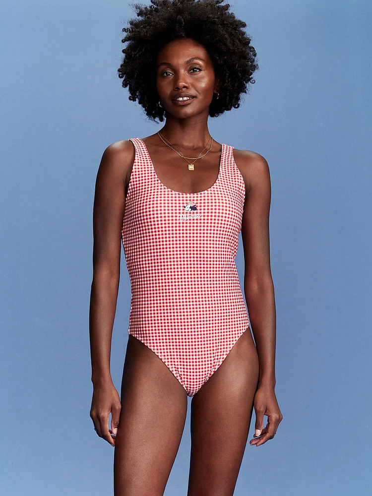 Old Navy x Disney Minnie Mouse Gingham One-Piece Swimsuit