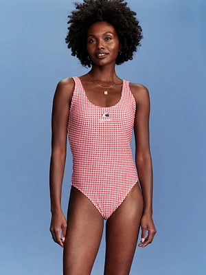 Old Navy x Disney Minnie Mouse Gingham One-Piece Swimsuit