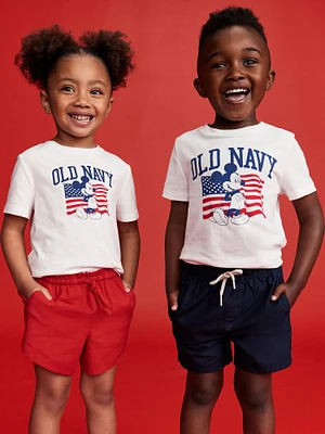 Old Navy x Disney Mickey Mouse Unisex Flag Logo-Graphic T-Shirt for Toddler