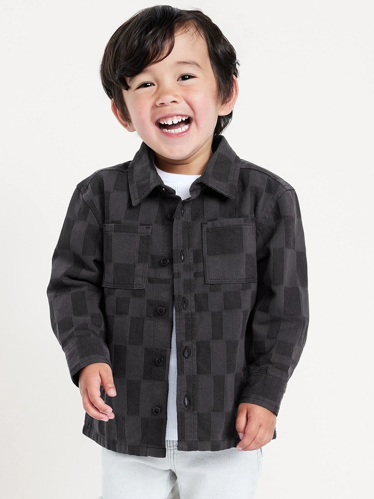 Long-Sleeve Twill Pocket Shirt for Toddler Boys