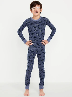 Gender-Neutral Snug-Fit Graphic Pajama Set for Kids