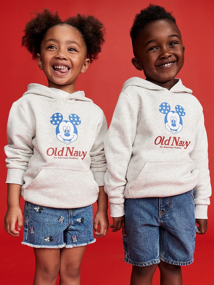 Old Navy x Disney Mickey Mouse Unisex Logo-Graphic Flag Hoodie for Toddler