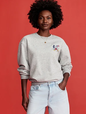 Old Navy x Disney Mickey Mouse Oversized Flag Graphic Sweatshirt